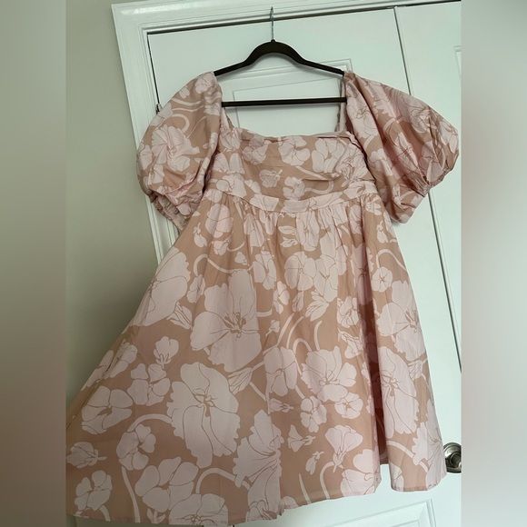 NWT Pink Floral Puff Sleeve Babydoll Dress J Crew - Picture 3 of 7